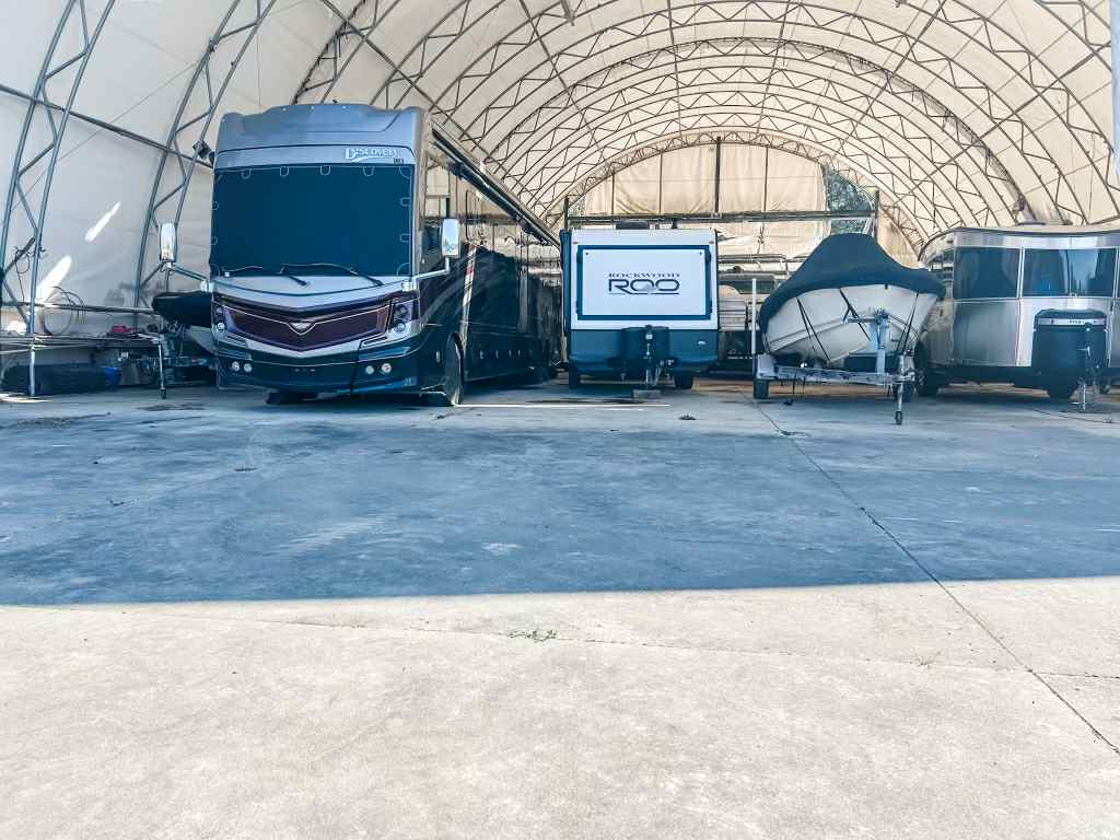 Large RV and Motorhome Indoor Storage